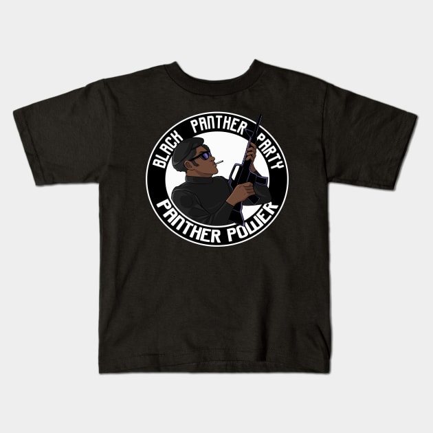 Black Panther Party Panther Power Kids T-Shirt by Noseking